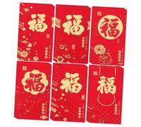 DIYEAH 24pcs Chinese Red Envelopes for Year of Snake Thick Lucky Money Bags Bright Red Money Packets for Chinese Year Party Decorations and Gift Giving
