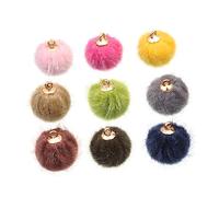 DIYEAH 24pcs Dark Grey DIY Earrings Pompon Accessories Plush Ball Pendant for Creative Jewelry Making Lightweight Hanging Pendant for Crafting Elegant Ear Accessories