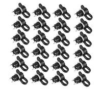 DIYEAH 24pcs Dc Power Sockets Caps Threaded Female Panel Mount Connector for Multiple Electronic Devices Durable Design for Outdoor Use
