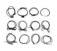 DIYEAH 24pcs Elastic Hair Scrunchies Hair Ties Ponytail Holders Classic Black High Stretch Accessories Set for Women Daily Use