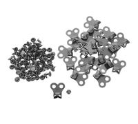 DIYEAH 24pcs Gunmetal Hiking Boot Lace Hooks and Rivets Set, Metal Shoelace Buckle Replacement for Outdoor Mountaineering, Camping, and Leather Boot Repair Accessories