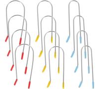 DIYEAH 24pcs Hot Roller Clips Set for Hair Curlers Metal Fixed Clips for Perm Rods Spiral Hair Rollers Clamps in Red Yellow Blue and Home Styling Tools