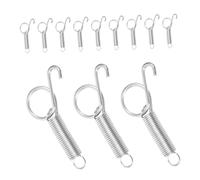 DIYEAH 24pcs Metal Spring Door Hooks for Large Pet Cages One-handed Cage Door Latch Locks for Rabbits Birds Hamsters and Rodents for Outdoor and Indoor Use
