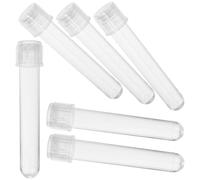 DIYEAH 24pcs Plastic Test Tubes with Airtight Caps Sample Storage Tubes for Laboratory Use High Transparency Vials for Cell Culture Chemistry and Pharmaceutical Testing