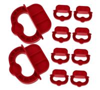 DIYEAH 24pcs Red Deck Board Spacer Rings for Woodworking and Decking Tools Precision Gap for Pressure Treated Composite Planks Wood Board Clamps for Builders