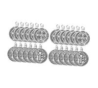 DIYEAH 24pcs St Benedicts Pocket Token Italian Charm Catholic Necklace Pendant Keychain Hanging Decoration Religious Ornament Random Style