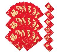 DIYEAH 24pcs Traditional Chinese Red Envelopes for Snake Year Vibrant Money Pouches for Year Gifts Vietnamese Red Packets with Elegant Design Sturdy Lucky Money Bags for Spring Festival