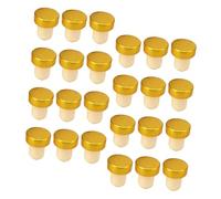 DIYEAH 24pcs Wine Bottle Stopper Set with High Molecular Corks Aluminum and Wood Material Leak-Resistant Cork Plugs for Wine Preservation Stylish and Sealer Kit for Gifting and Crafting