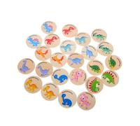 DIYEAH 24pcs Wooden Dinosaur Matching Game for Educational Animal Cognition for Preschool Boys and Memory and Concentration Skill Development