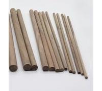 DIYEAH 24pcs Wooden Dowels for Crafts Unfinished Walnut Sticks Lightweight and Easy to Handle Wooden Crafting Rods for Projects and Tiered Cake Support