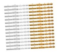 DIYEAH 250pcs Ribbon End Clamp Crimp Caps Fold Over Cord Fasteners for DIY Jewelry Making Bracelet Choker Necklace Cord End Clasps for Precise Ribbon Management and Bookmark Crafting Gold