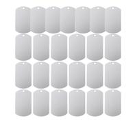 DIYEAH 25pcs Aluminum Pet Name Tags Cow Tags Blank Metal Stamping Blanks for Dog Collar Engraving