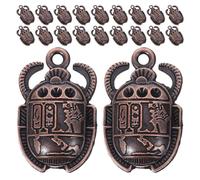 DIYEAH 25pcs Ancient Egypt Scarab Charm - Egyptian Beetle Charm Pendant Jewelry for DIY Crafting Necklace Bracelet Keychain Accessories