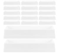 DIYEAH 25pcs Ml Sample Adding Tray for Laboratory Use, White Plastic Reagent Loading Slot with Large Capacity Design and Easy Cleaning, for Biochemical Analysis and Molecular Biology