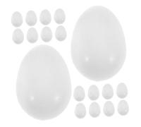 DIYEAH 25pcs Realistic Parrot for Nest Stability Solid Plastic Artificial Hatching Props Versatile White Faux Bird Egg Accessories for Parrots Doves and Birds