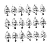 DIYEAH 25pcs Vintage Jingle Bells Small Alloy Pendants for DIY Crafting Rustic Metal Mini Bells with Pleasant Sound for Jewelry Making Wind Chimes Bracelets Necklaces