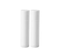 DIYEAH 25pcs White Plastic Lip Balm Tubes with Caps, 5g Capacity, Round Shape, Push and Turning Wheel Mechanism, Refillable Lipstick Containers for DIY Beauty and Cosmetic Storage