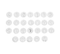 DIYEAH 26pcs Letter Charms: Stainless Steel Alphabet Stamping Pendant Capital A-Z Charms For Diy Bracelet Necklace Name Tag Jewelry Making