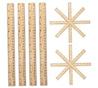 DIYEAH 26pcs Ruler Bamboo Wooden Diy Yardstick Tailoring Tool Measure Tape for