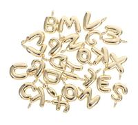 DIYEAH 26pcs Versatile Mini Alphabet Charm Jewelry Plated Letter Charms Double-sided Alphabet Necklace Initial Pendant Fashion Accessories for Women