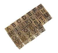 DIYEAH 26pcs Vintage Square Alphabet Beads for DIY Jewelry Making Large Hole Letter Charms for Crafting Bracelets Necklaces Accessories for Personalizing Names Meaningful Words