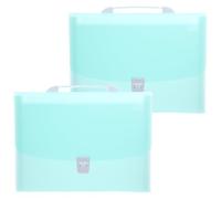 DIYEAH 2pcs Accordion File Folder: 13-Pocket A4 Size File Folder for Documents Receipts - Office Supplies Document Paper Storage Holder with Snap Closure