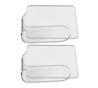 DIYEAH 2pcs Acrylic Nail Art Palettes, Square Makeup Palettes for Nail Polish Mixing, Portable Handheld Cosmetic Acrylic Makeup Tool for Salon and Personal Use