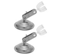 DIYEAH 2pcs Adjustable Stainless Steel Microscope Tabletop Stand Holder with Stable Performance Silver Digital Microscope Base Bracket for Inspection Camera and Lens for Research