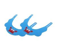 DIYEAH 2pcs Adjustable Thickened Shower Cap for Hair Washing and Bathing, Waterproof Silicone and Pp Material with Cute Cartoon Design, Easy to Use Bath Accessory in Blue