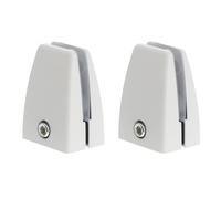 DIYEAH 2pcs Aluminum Desk Partition Clamp Flat Surface Privacy Screen Holder Brackets for Office Desk Divider Panels, Adjustable Partition Fixing Clips for Workspace Separation