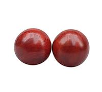 DIYEAH 2pcs Antistress Hand Massage Wood Ball Massager Roller Acupressure Improves Joints Lightweight Red Wood for Meditational Therapy Relaxation