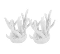 DIYEAH 2pcs Artificial Coral Reef Ornament for Aquarium and Fish Tank, Realistic Pvc Coral Decoration Low Maintenance and Fade Resistant Features, for Aquarium Landscape Ornament Scenes