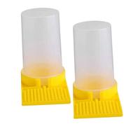 DIYEAH 2Pcs Bee Feeder Station Reusable Water Cups for Beekeeping Easy-operate Hive Entrance Feeding Tool for Outdoor Garden Beekeeper Sugar Syrup Dispenser