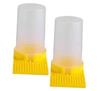 DIYEAH 2Pcs Beekeeper Water Cup with High Impact Resistant PP Material Convenient Waterer for Beehive Entrance Feeding Practical Sugar Water Dispenser for Beekeeping Supplies