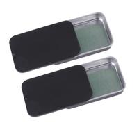 DIYEAH 2Pcs Black Small Iron Bird Food Box with Push-Pull Sliding Lid Outdoor Training Food Container for Walking Birds Portable Feeding Case for Supplies