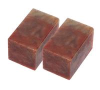 DIYEAH 2pcs Blank Stamp Stones for Seal Carving Material, Square Red Soapstone Blocks 4x2.5x2.5cm, Sturdy for DIY and Calligraphy Seal Engraving by Artists and Calligraphy Enthusiasts