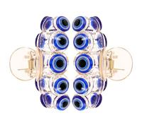 DIYEAH 2pcs Blue Evil Eyes Large Jaw Clips 8cm Decorative Hair Claw Clips for Women Five-eye Design Hair Accessories for Styling and High Volume