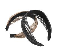 DIYEAH 2pcs Boho Rattan Woven Hollow Headbands for Women, Lightweight Sturdy Braided Hair Accessories with Chunky Statement Design, for Everyday Outfits and Party Atmospheres