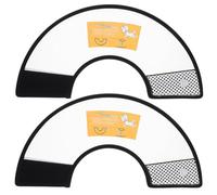 DIYEAH 2pcs Breathable Anti-licking Collar for Dogs Cats Soft Protective Neck Circles to Prevent Biting Scratching Wounds Comfortable Pet Elizabethan Collar for Surgery Healing