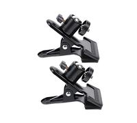 DIYEAH 2pcs Camera Clamp Mount with Ball Head Pan Tilt Design Backdrop Holder Clips with Protective Rubber for Digital Cameras Flashes and Background Support