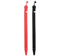 DIYEAH 2pcs Cartoon Bear Silicone Pencil Sleeves Lost Fall Covers for Pencil Black Red Comfortable Grip Protects From Scratches and Dirt for Adults