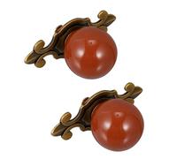 DIYEAH 2pcs Ceramic Drawer Knobs Simple Door Pull Handles for Cabinet Wardrobe Dresser Kitchen Cupboard Easy Install Home Interior Replacement