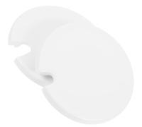 DIYEAH 2Pcs Ceramic Mug Lid Reusable Cup Cover with Notch Dustproof Round Tea Cup Lid for Hot Drinks Portable White Glossy Finish Replacement Accessory for Daily Use