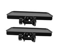 DIYEAH 2pcs Clamp on Rack Tray Microphone Stand Tray for Live Streaming Recording with Portable Steel Plate Design for Concert and Outdoor Activities
