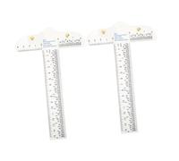 DIYEAH 2pcs Clear Acrylic T Shaped Ruler Transparent Crafting Layout Tool for Scrapbooking Woodworking and Drafting Projects Precision Measurement Ruler for Artists and Professionals