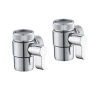 DIYEAH 2pcs Copper Shower Diverter Valve Adapter with Single Arm Control Durable Plated Finish for Faucet Handheld Head Easy Replace Water Tap Connector for Bathroom