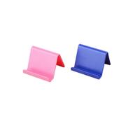 DIYEAH 2pcs Creative Mini Mobile Phone Holder Stand Made of Plastic, Portable and Simple Design, Keeps Device Steady and Secure, for Office and Car Use Random Color