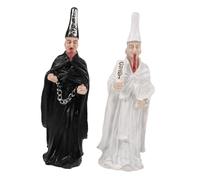 DIYEAH 2pcs Creepy Figure Statues for Sand Table Decorations Black and White Mythical Characters for Psychological Play and Therapy Material Engaging Sand Tray Accessories