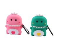 DIYEAH 2pcs Dinosaur Earphone Case Cover Adorable Protective Case Compatible Generations for Headphones Storage Box Cover