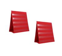 DIYEAH 2pcs Double-Sided Desktop Pocket Chart with Versatile Hanging and Standing Pockets for Classroom Organization Efficient Folder and Homework Storage Red Card Display Stand for